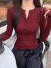 Best-Selling American Retro Black V-Neck Long-Sleeve Slim Fit Shirt
