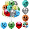 12" Pixel Minecraft Birthday Latex Balloon Party Decoration Kids Baby Shower