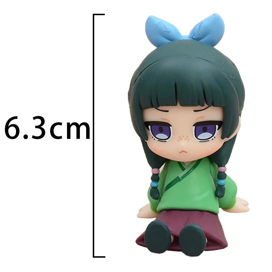 Apothecary Diaries Maomao Jinshi Q Version Mini Figure - Kawaii Anime Sitting Toy Desktop Car Ornament Model Gift
