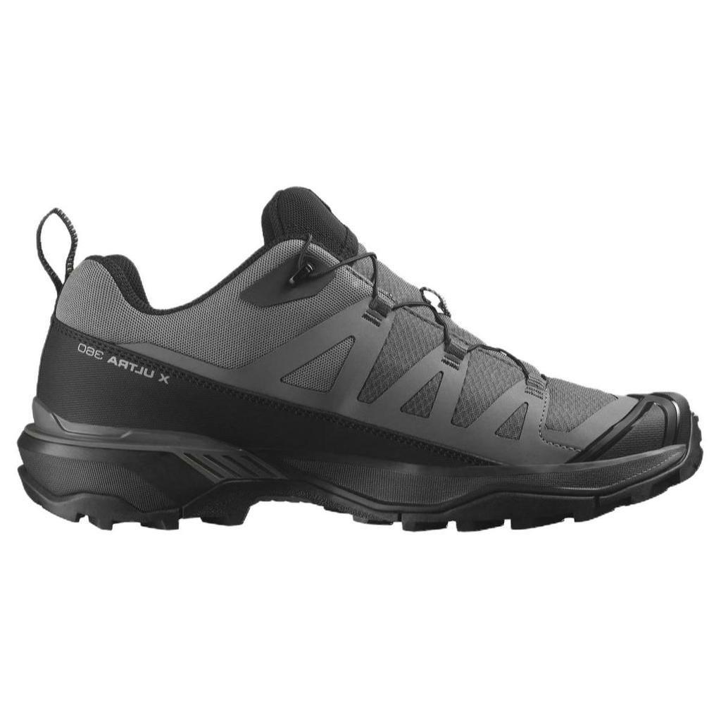 SALOMON X Ultra 360 Round Toe Non-Slip Low-Top Hiking Shoes Men Hiking Shoes Gray Black 474483