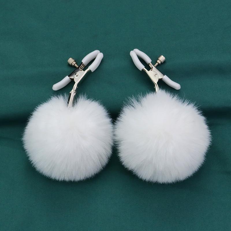 Pompom Anální Kolík a Svorky na Bradavky - Unisex SM Tréninková Hračka se Svítícím Kolíkem