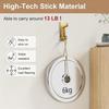 Heavy Duty Self Adhesive Wall Hooks 13LB Waterproof Brushed Aluminum Towel Coat Hooks 12 Pack