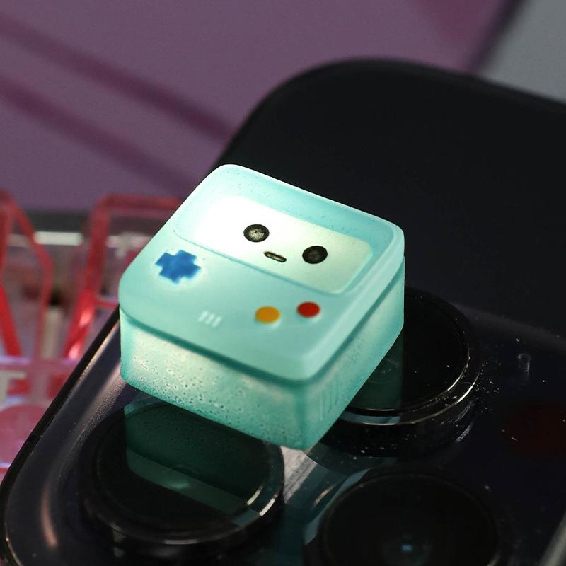 1Pcs Kawaii Esc Replacement Keycap Single Resin Retro Game Console Translucent Keycaps Arcade Mechanical Keyboard Accessory синий