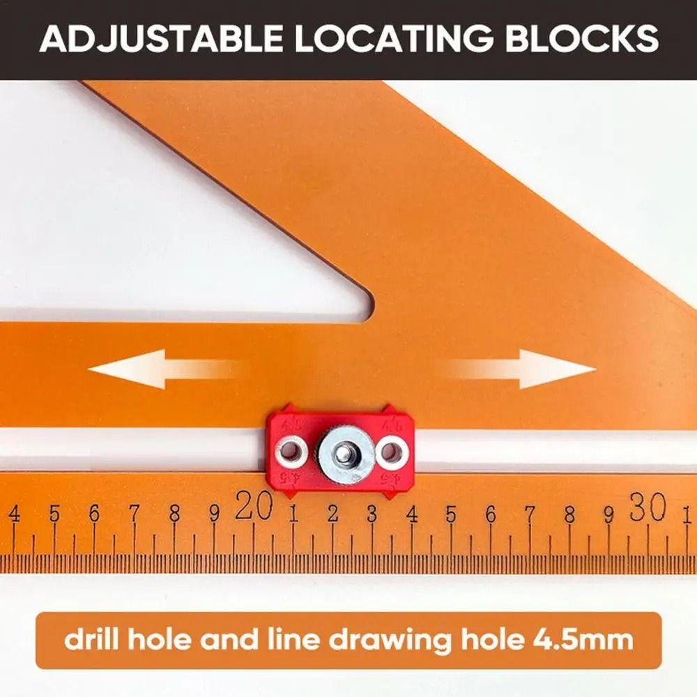 Right Angle 2-in-1 Triangle Ruler Protractor Scribing Ruler  Hand Tool