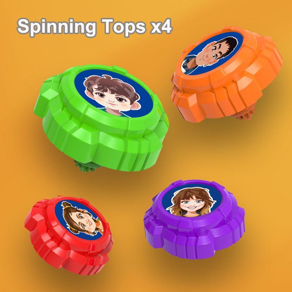 Large Burst Arena Exciting Multifunctional Spinning Top Arena With 4pcs Spinning Tops Multipurpose Gyro Disk Multiplayer