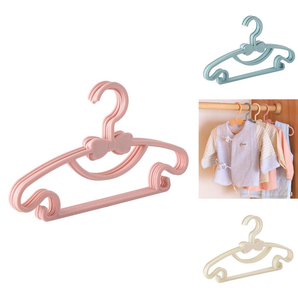 Newborn Clothes Hanger With Plastic Material And Decorative Bow For Baby Room