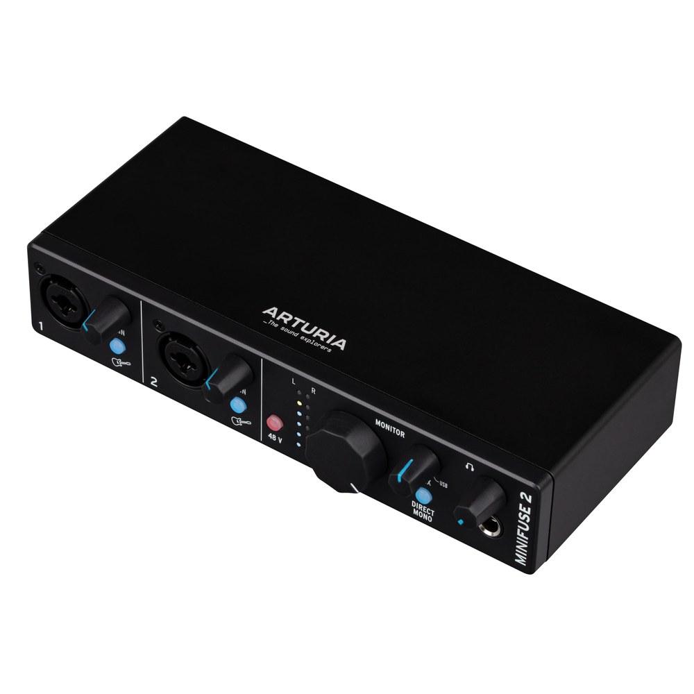 Arturia MiniFuse 2 Audio Interface Dual Audio and MIDI Interface Music Production Software Included Black