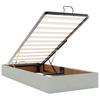 Enjoy restful nights with this Ottoman bed with mattress and LEDs in light grey 80 x 200 cm upholstered in velvet