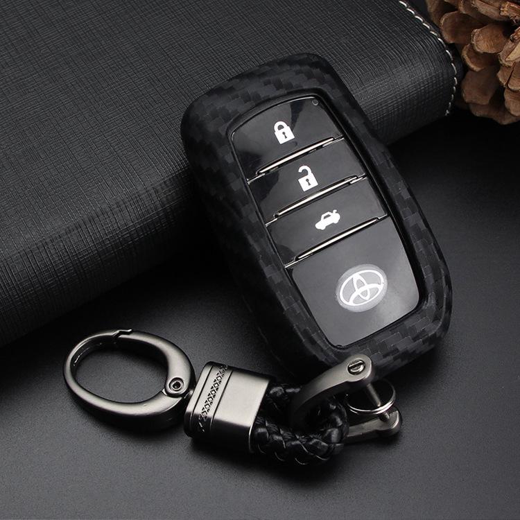 Compatible Key Fob Cover for Toyota Camry, Highlander, Corolla, Prado, Land Cruiser, Crown, Levin