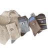 Maillard Mid-Tube Cartoon Double Needle Stack Socks Cute Embroidered Socks Trendy Coffee Color Warmth