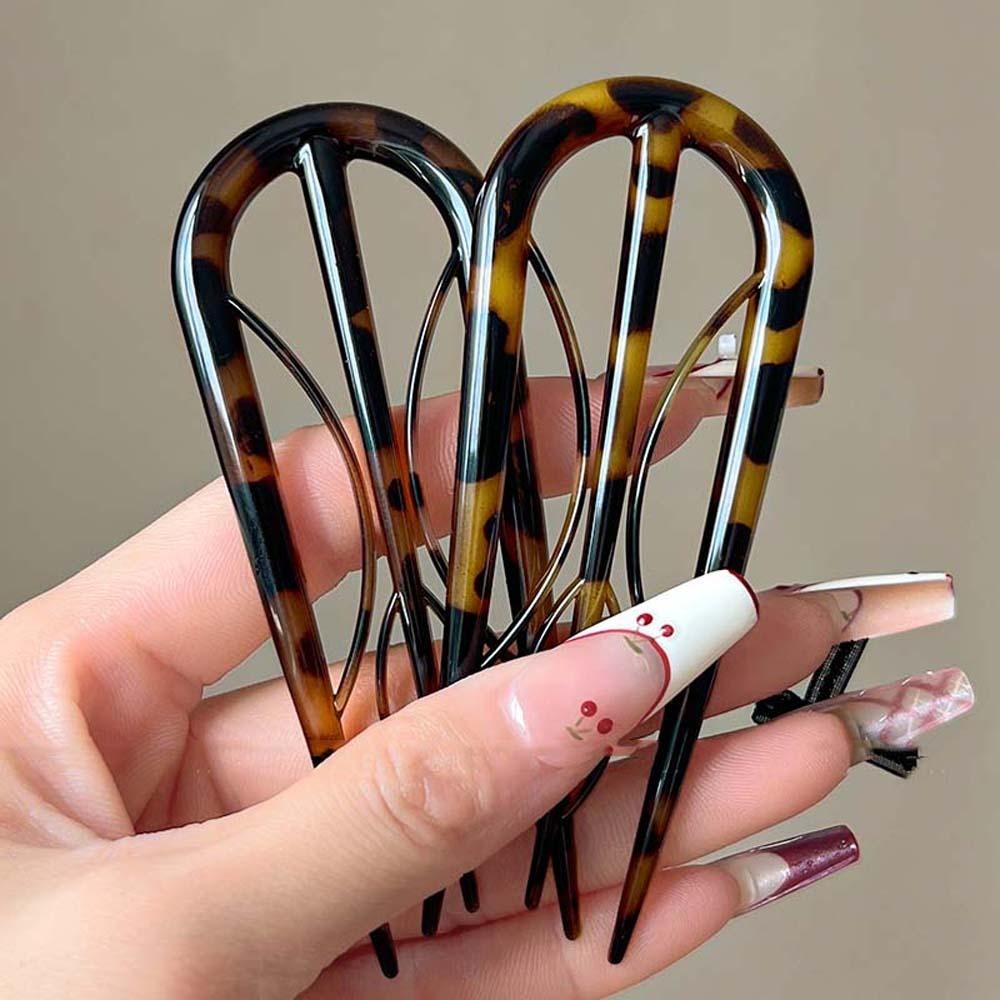 Geometric Resin Hair Fork Waterproof Lazy Hairpin Elegant Headwear  Festival