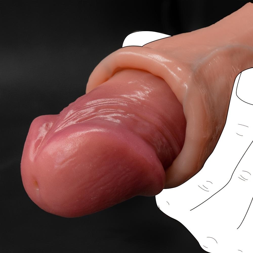 Senzație la Atingere Realistă și Spray cu Apă Penis Fals, Stimulare Duală, Fabricat din Material Sigur de Silicon Lichid, pentru Femei Adulte și Cupluri