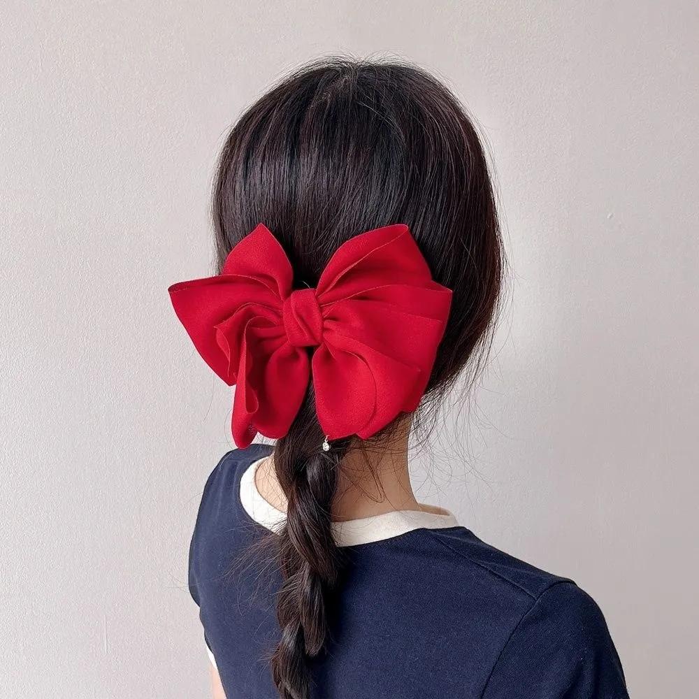 Living Plus Half-Up Hairpin Gift Automatic Hairpin Layered Cubic Red