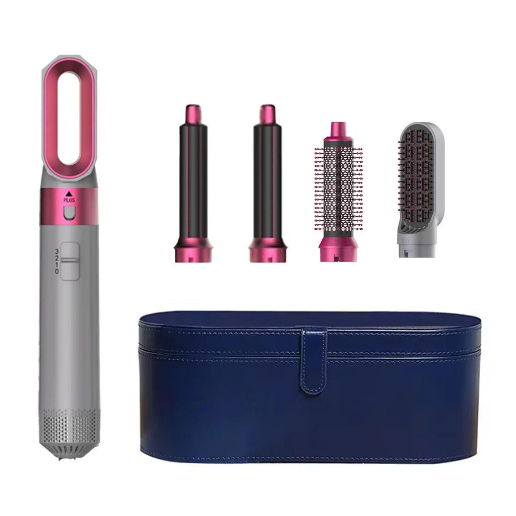 5 In 1 Hair Dryer And Hot Air Comb Brush With Curling Iron Hair Straightener For Fast Drying Curling Straightening And Styling