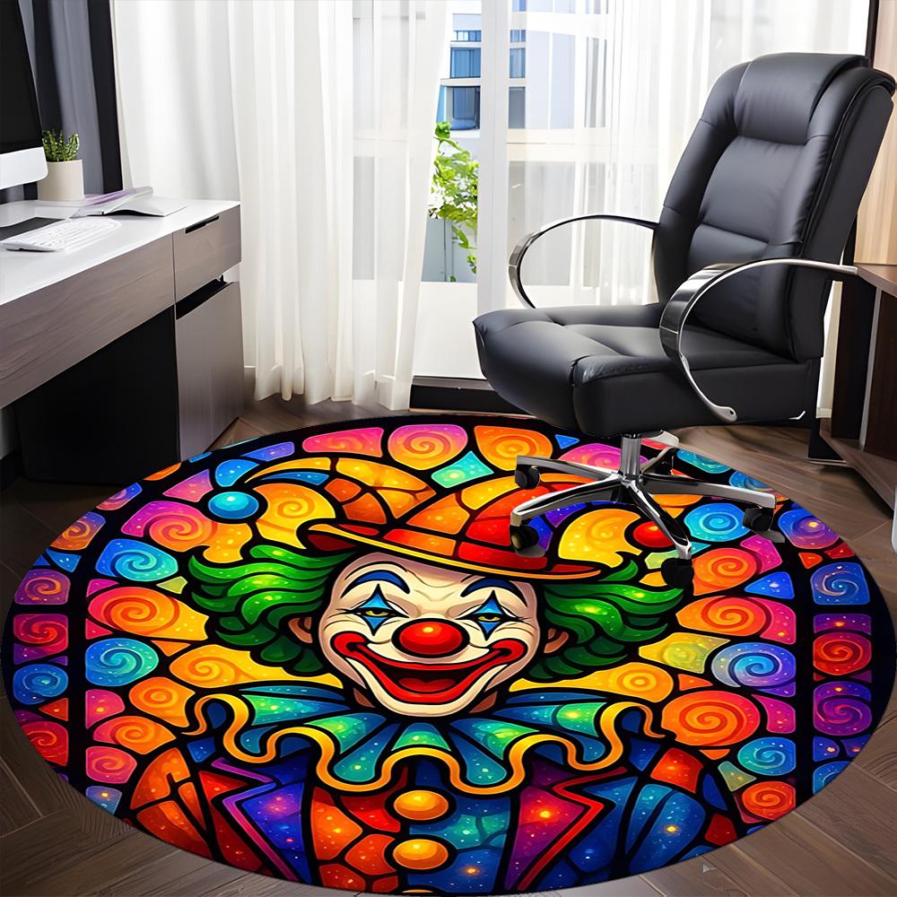 1pc Clown Chair Carpet for Office, Non slip, Soft and Durable Office Rug