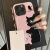 HOT Cartoon Black Cat Cool Lichee Leather Pattern Phone Case For Redmi Note 14 13 12 11 10 9 8 Pro Plus 4G 5G Shockproof Cover