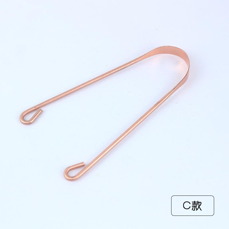 Gratte-langue en cuivre violet en forme de U brosse à langue outil de soin