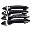 Bright Black Carbon Fiber Door Handle Stickers for 2017-2021 Honda Pilot