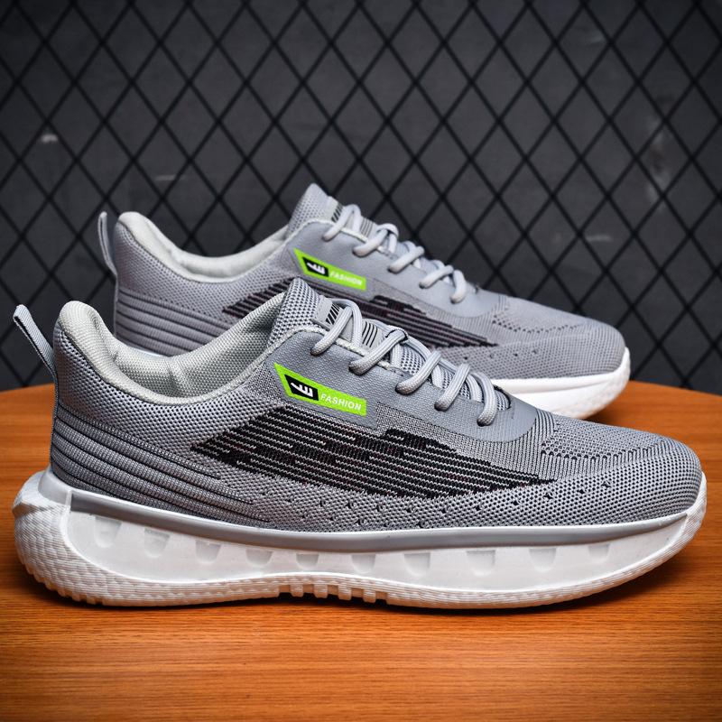 

Мужская обувь, дышащая повседневная обувь с сетчатой ​​поверхностью, студенческие кроссовки для бега, дорожная обувь 39 серый