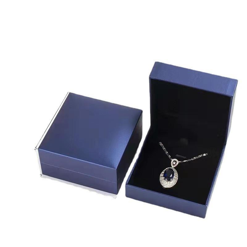 Elegant Brushed PU Jewelry Box Rings Necklaces Bracelets Pendants Vintage Style Storage Organizer