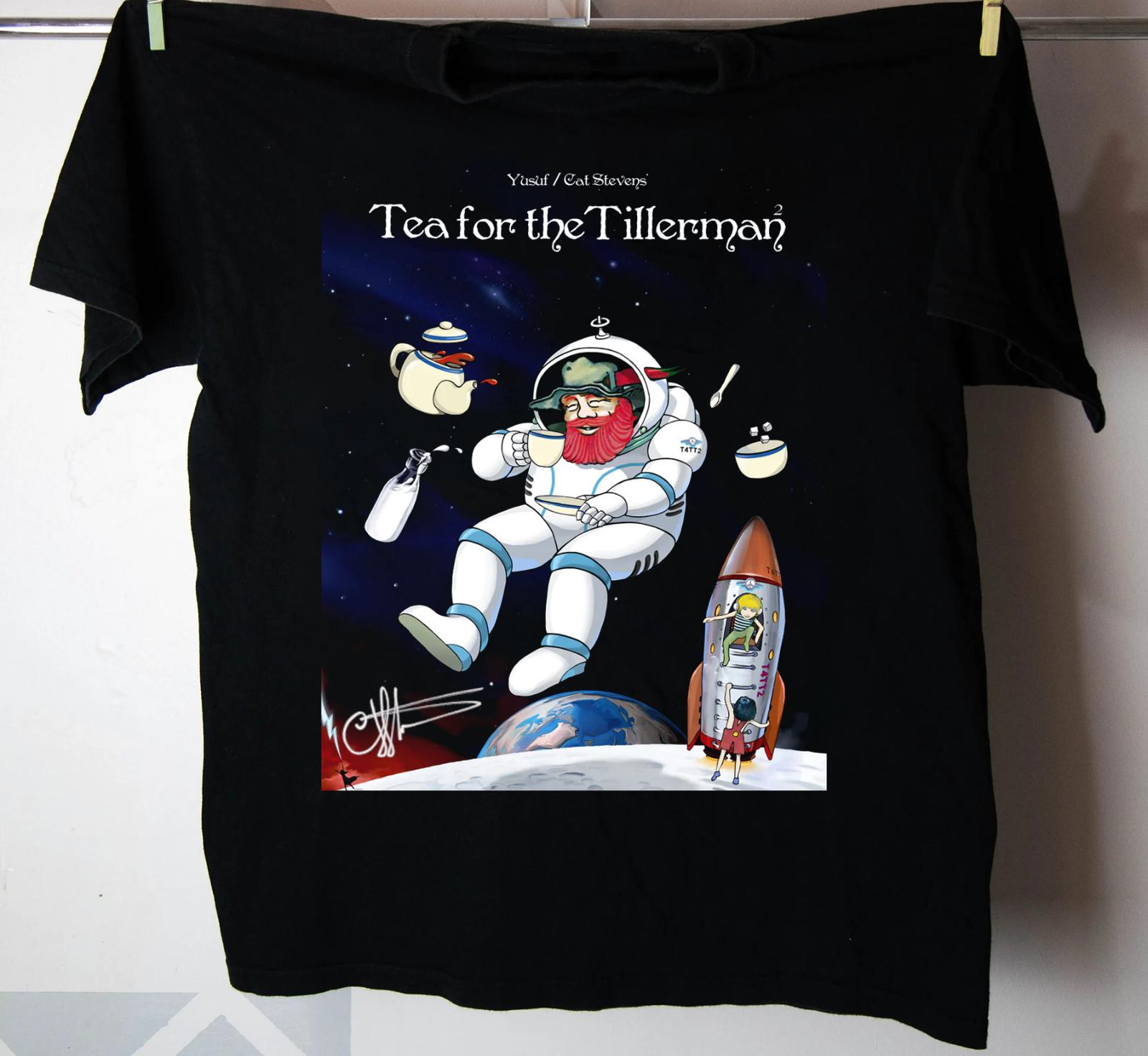 Signed Cat Stevens Tea For The Tillerman T-Shirt Classic Black Unisex S-5L S