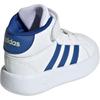Adidas Grand Court Synthetic Leather Fashion Comfortable Durable Mid-Top Walking Shoes Baby Shoes White JR2579