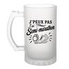 Chope À Bière - PLANETEE - J’peux Pas J’ai Semi-marathon - Givré - Verre Trempé 470 Ml - Imprimé En Bretagne