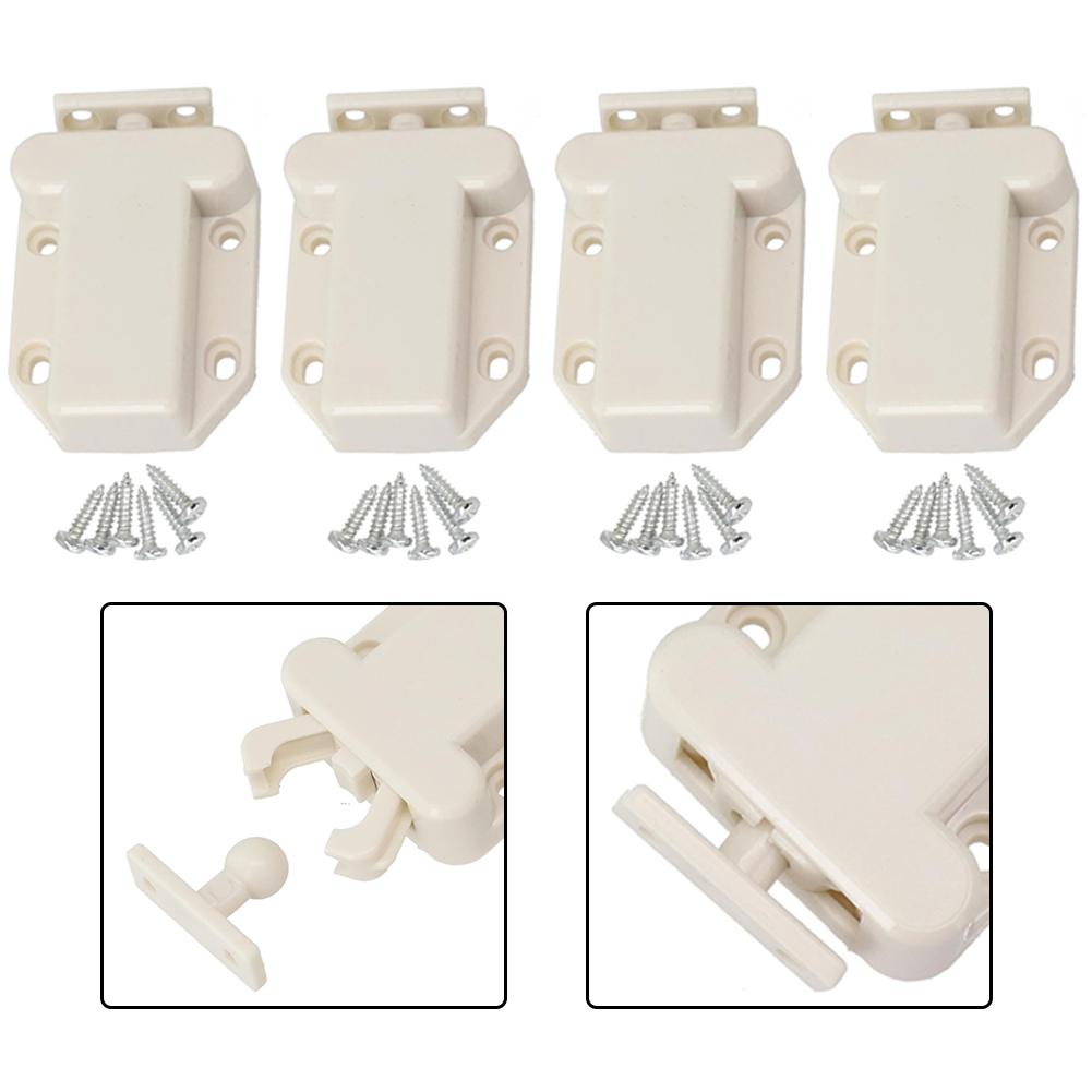Kitchen Push To Open Touch Latch Tools 4pcs 55x43mm ABS Bookcases Cabinet Cupboard Drawer Accessories Hardware Useful