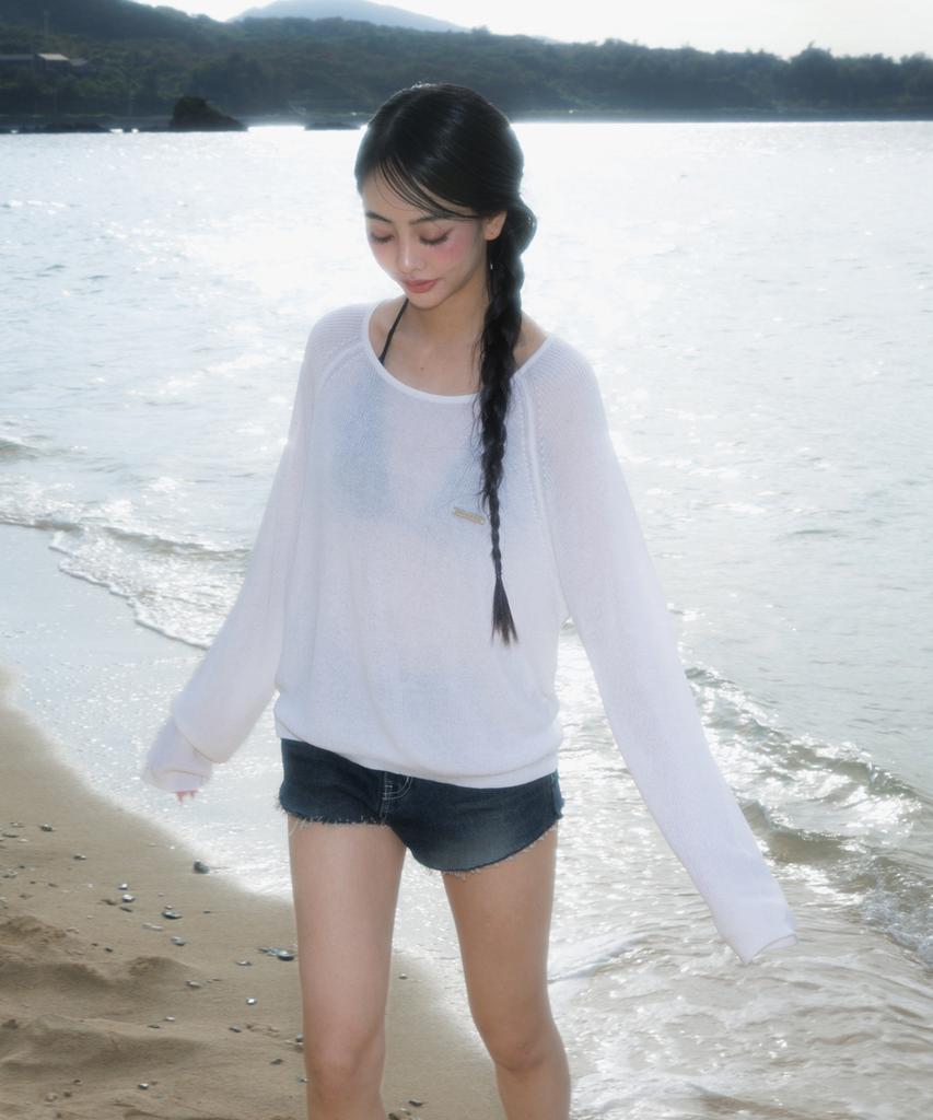 ROSEFRANTZ Boatneck Sheer Basic Knit [Ivory]