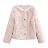 IEF Winter Plush Round-Neck Short Jacket