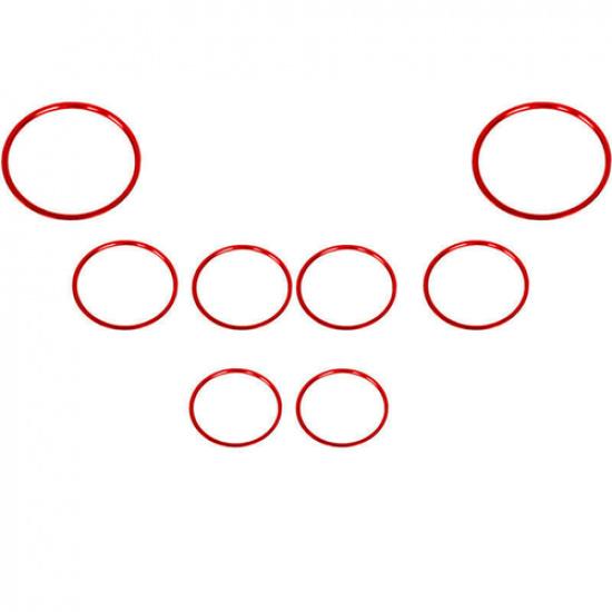 8 Pieces Aluminum Car Front AC Air Outlet Vent Ring Cover For Benz E 2016 17 18