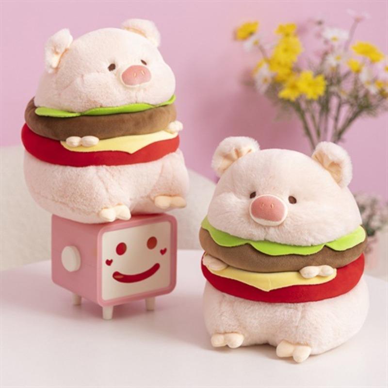 New Burger Pig Doll Creative Plush Toy Pig Cute Doll