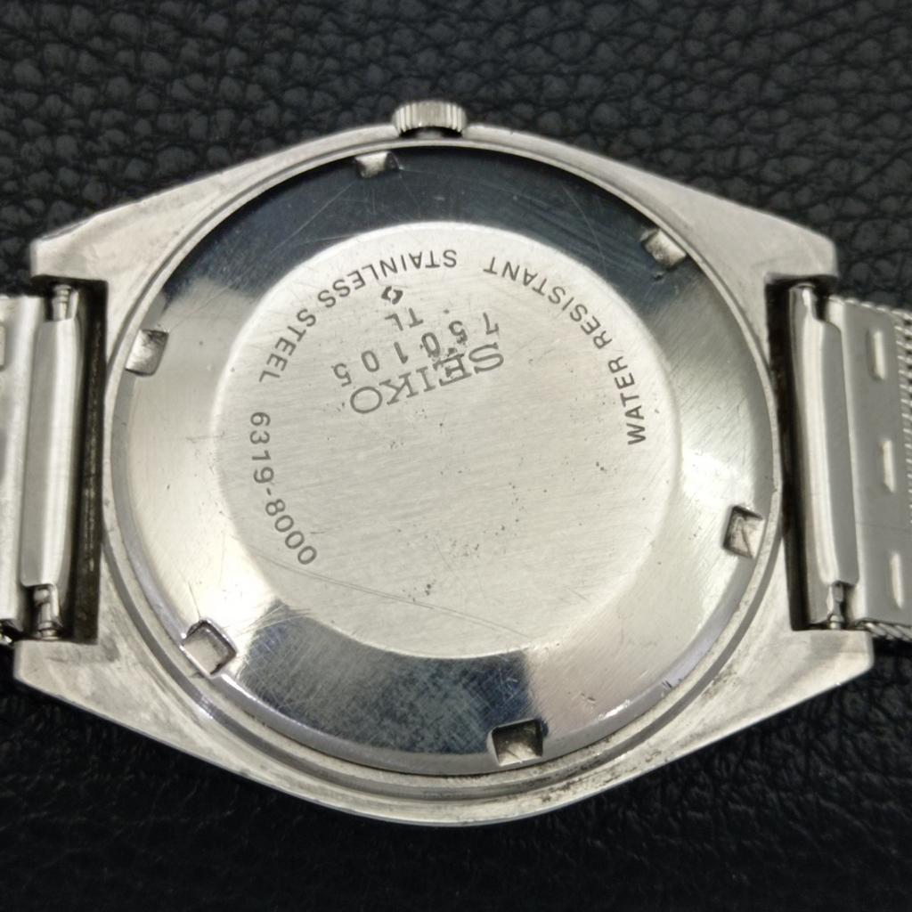 AUTOMATIC VINTAGE SEIKO 5 JAPAN 6309A MENS ARABIC BLACK DIAL WATCH a702659-1 R209-a702659