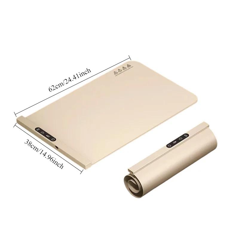 Flexible Silicone Food Warming Tray Electric Heated Mat for Dining Table Portable Foldable Dish Warmer Home Kitchen Essential