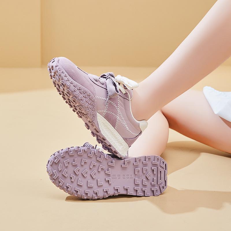 New Dad shoes for women, fashionable thick-soled sports single shoes