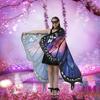 Cape Rotating Butterfly Cape Decorated Belly Dance Butterfly Halloween Costume