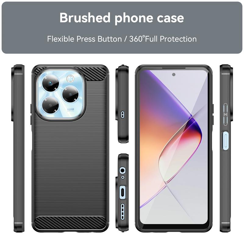 For Cover Infinix Note 40X 5G Case Infinix Note 40X 5G Capas Coque Shockproof Soft TPU Carbon Fiber Fundas Infinix Note 40X 5G