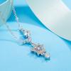 925 Sterling Silver Fashion Light Luxury Star Tassel Zircon Pendant Necklace Birthday Party Anniversary Gift