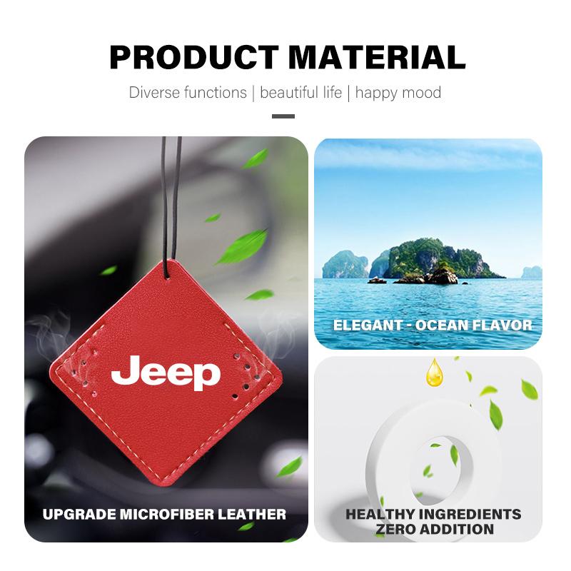 For Jeep Car Fragrance Pendant Air Freshener Aromatherapy Perfume Tablet Grand Cherokee Wrangler JK Renegade Gladiator Compass