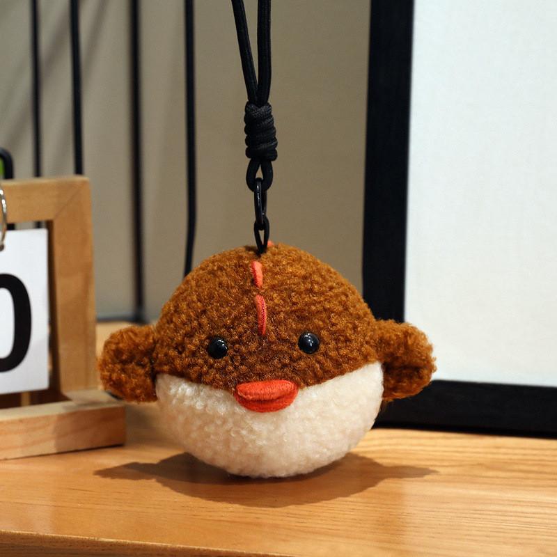 Chick Cute Sparrow Crow Cartoon Plush Keychain Toy Bag Ornament Accessory