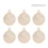 6 Stück Holzscheiben DIY Geschenkanhänger Stickerei für Weihnachtsfeier Feiertag