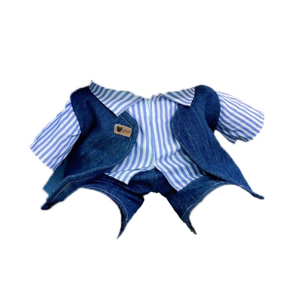 

Разноцветный набор хлопковой одежды для куклы, мультяшная хлопковая кукла, галстук, рубашка, детский подарок style B