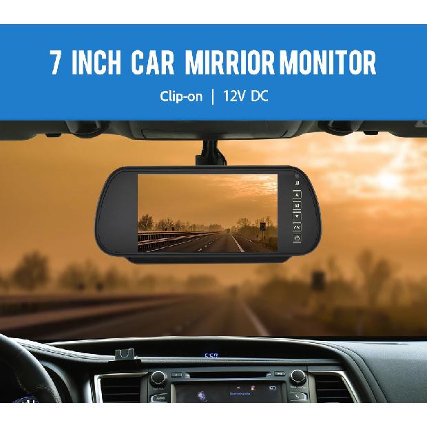 MJDOUD 7 Inch Rear View Mirror Monitor with Camera Rearview Mirror for Car Parking Backup Camera 7" TFT LCD HD Screen Universal