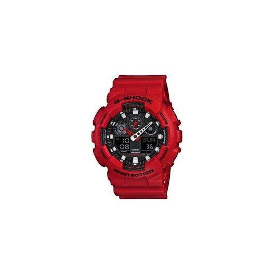 CASIO GA-100B-4AJF G-SHOCK Black×Red Men s Watch