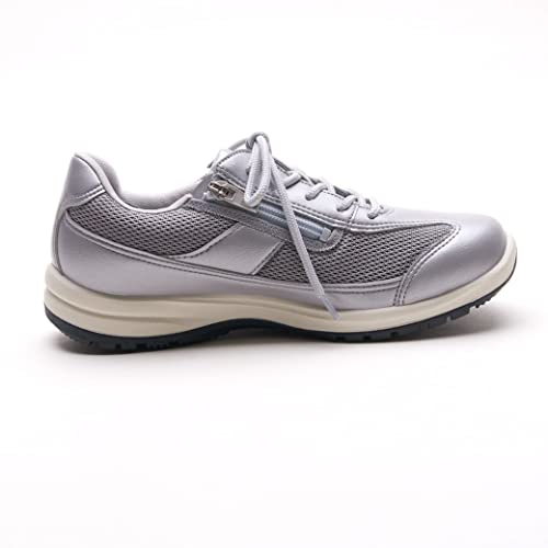 Asahi Medical Walk Walking Shoes, Medical Walk WK L030, Women's, Silver, Size 23.0cm, with SHM technology to prevent knee problems