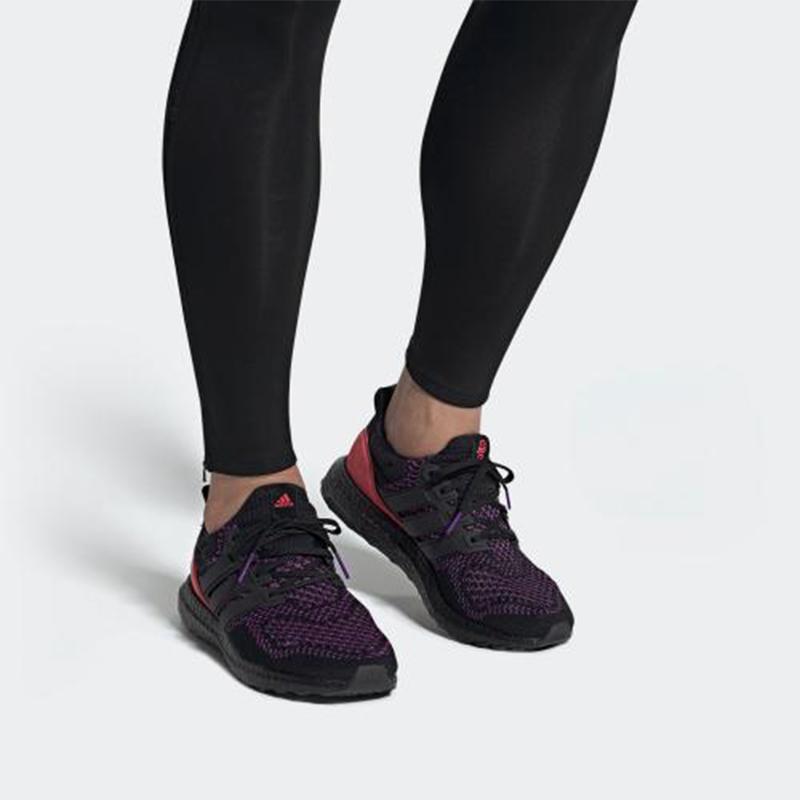 New Adidas Ultra Boost Core Black Active Purple Shock Red EE3712