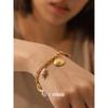 18k Gold Seashell Conch Pendant Bracelet: Ocean-Inspired Non-Fading Stainless Steel Jewelry for Women