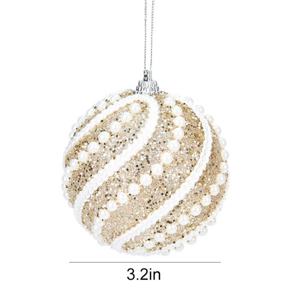 8cm Christmas Balls Ornament Christmas Tree Hanging Balls Glitter Christmas Tree Decor Home Decor New Year Navidad Gift