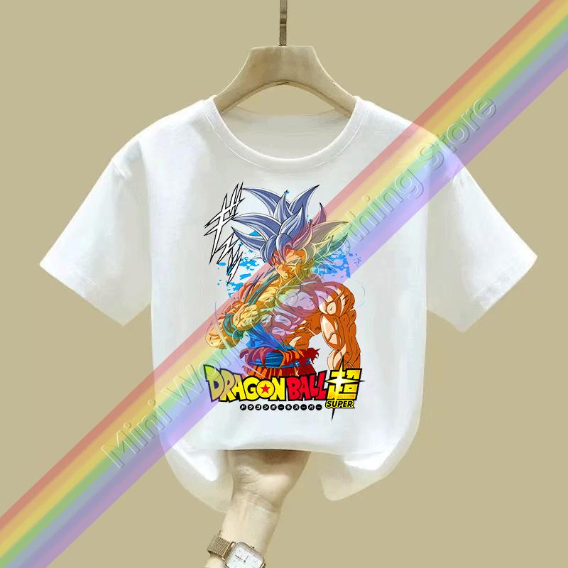2026 Summer New  Digita Printing Japanese Anime Dragon Ball Boys and Girls Tshirt Children Street Leisure Fashion Cosplay Top