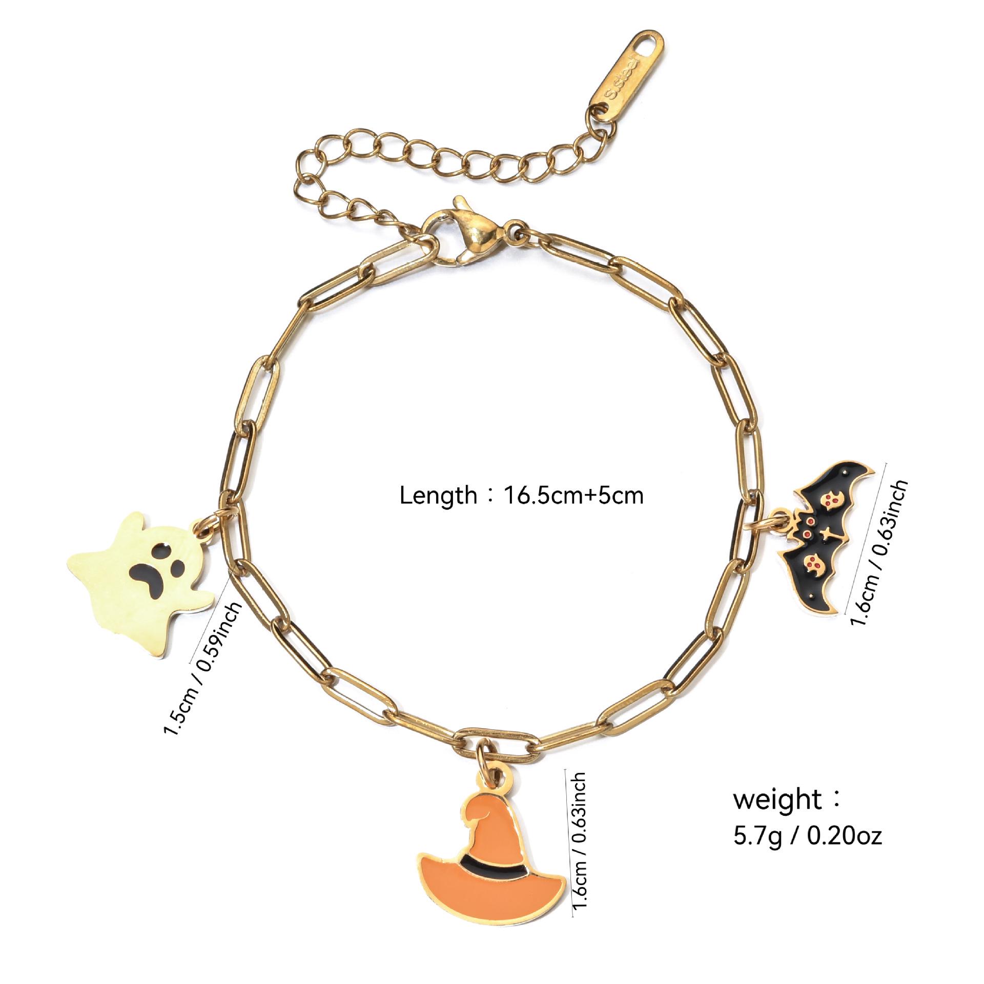 

Браслет из нержавеющей стали на Хэллоуин с шармами Санты, снежинки и оленя